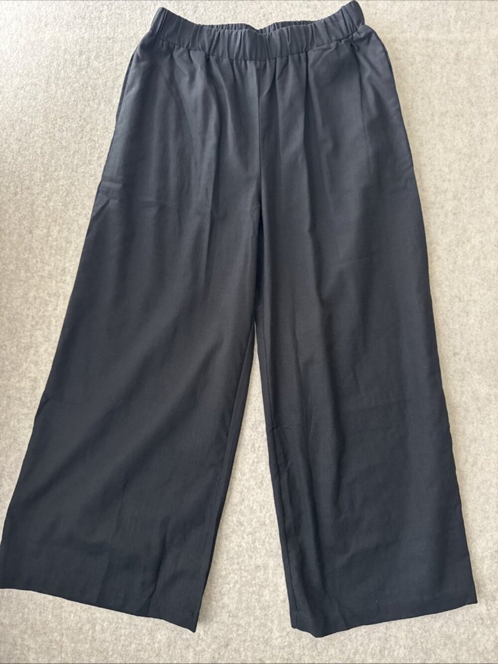 Petal and Pup Pull On Linen Blend Wide Leg Pants Full Length Womens Large New